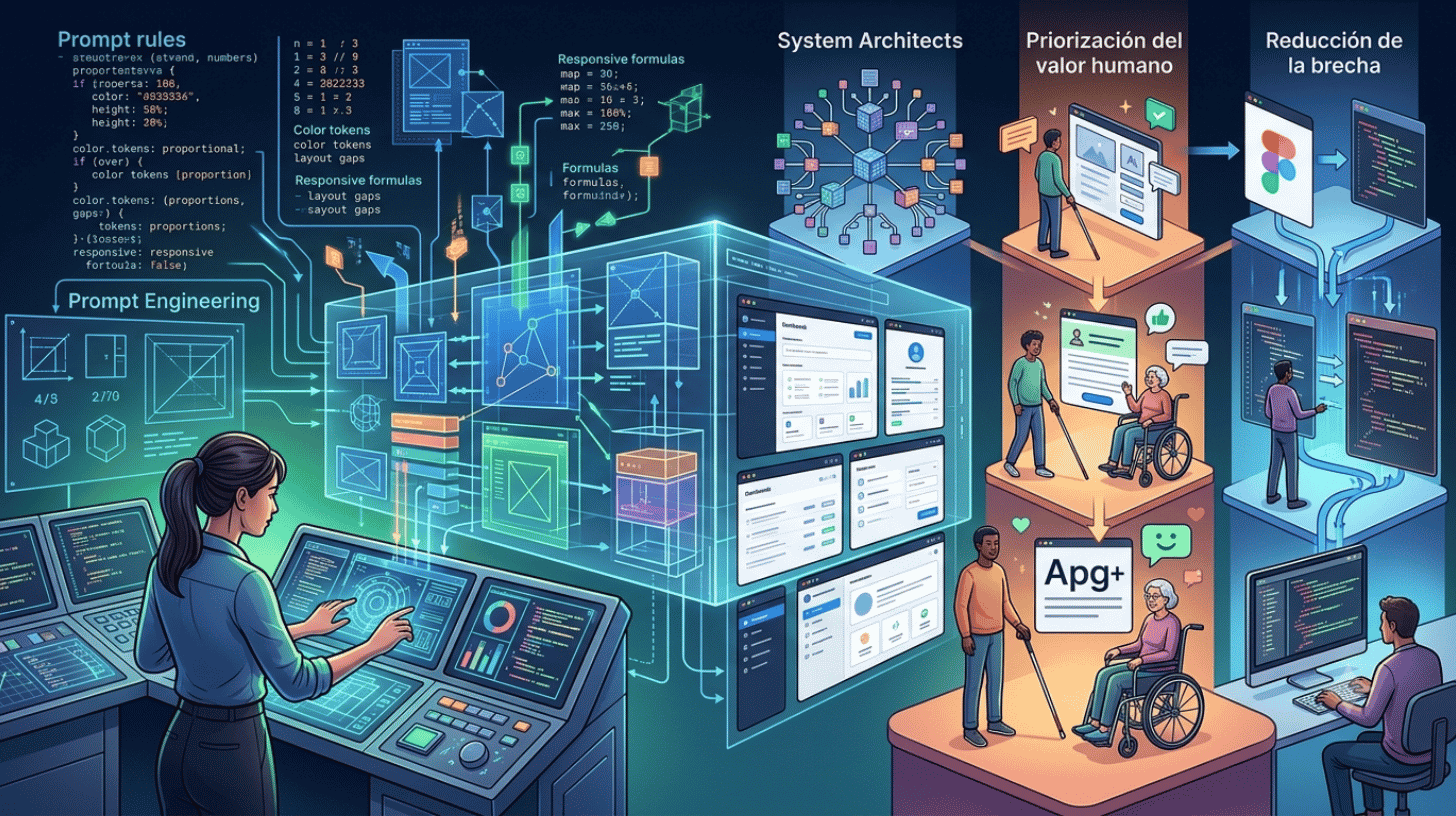 De "dibujar pantallas" a diseñar sistemas: El verdadero poder del Prompt Engineering en UI Design